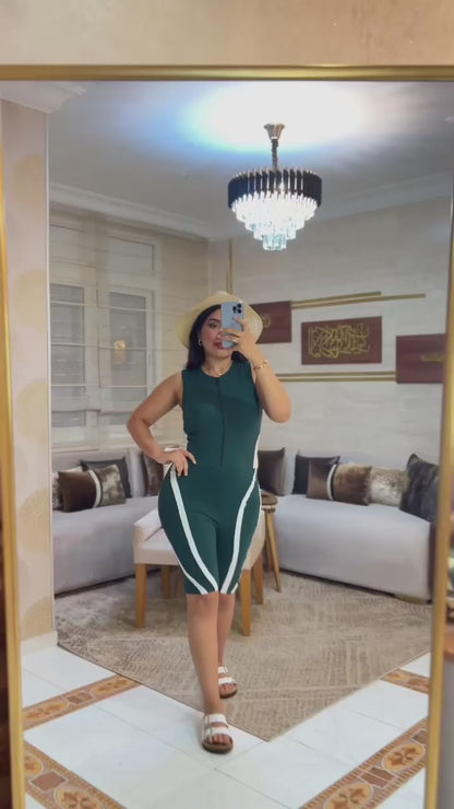 Maillot de Bain Une Pièce avec Shorty Intégré